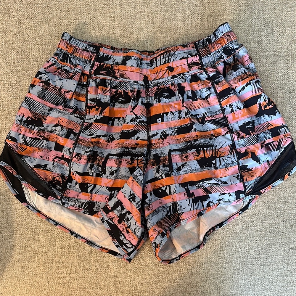 Lululemon Athletica Pink and Orange Athletic Shorts